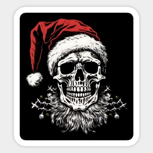 skeleton Santa Sticker